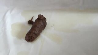 Cheeky german lady poops hard load
