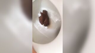 Great closeup view of a thick poop