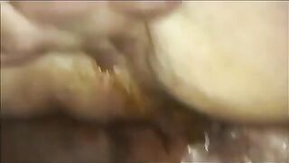 Lucky dude banging pooping tight asshole