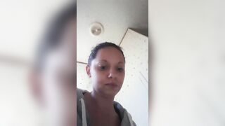 Lady poops on floor while standing