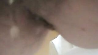 Lovely hairy pussy lady pissing and pooping