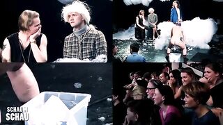 Pooping for stage audience