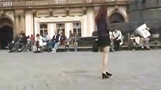 Pooping heavily in the public