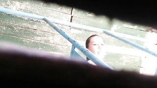 Public toilet voyeur video