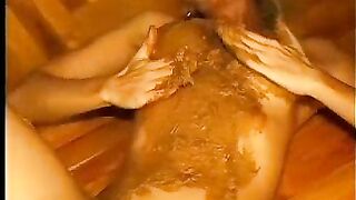 Beautiful blonde babe sucking cock before scat fun