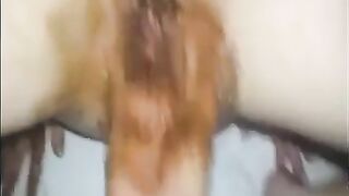 Banging her pooper with big cock