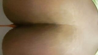 Lovely big ass wife pooping closeup