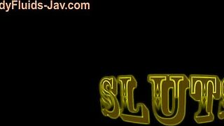 Hot girl in lingerie takes a piss in a bathtub