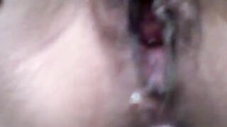 Pink old pussy lady pooping heavily