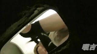 Toilet voyeur heavy poop