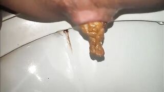 Yellow stinky poop closeup