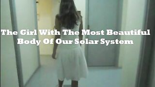 Cute lovely teen babe poops on the bed