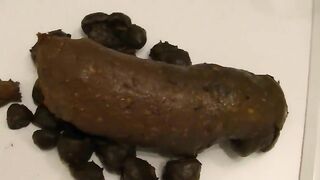 Messy thick poop from sexy milf