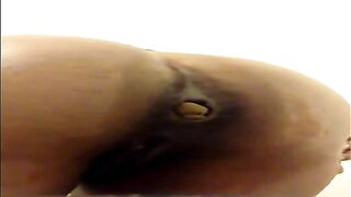 Wife struggles to poop hard load