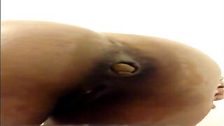 Wife struggles to poop hard load