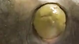Gold nugget from sexy asshole