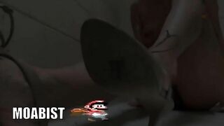 Cute round ass girl poops on the floor