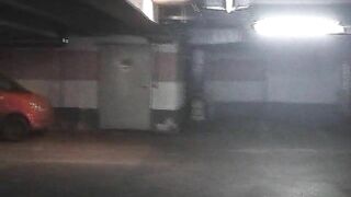 Closeup of sexy booty pooping in nature