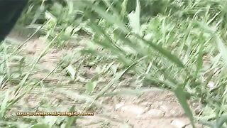 Gorgeous amateur country side girl poops