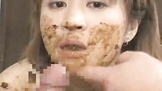Scat Japanese blowjob