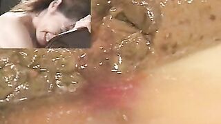 Pretty hot ass Japanese girl pooping