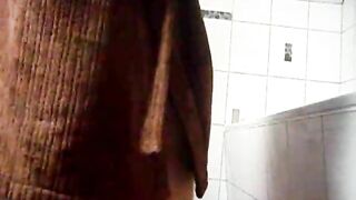 Beautiful huge ass lady poops on the floor