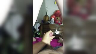 Girl shoves shit up her ass