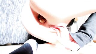 Monstrous poop from beautiful ass