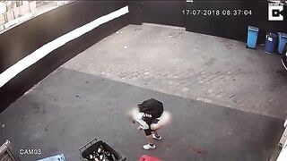 Pooping in the backyard