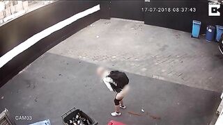 Pooping in the backyard