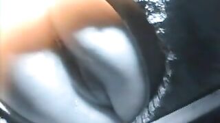 Pretty Asian babe caught pooping