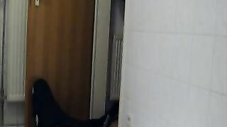 Naughty amateur dude eating fresh load