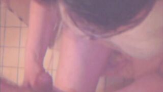 Dirty wife love getting piss shower