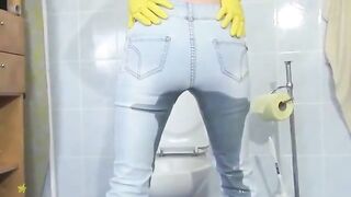 Pissing and pooping in her jeans