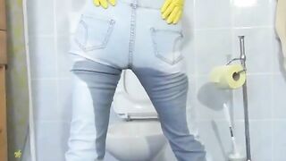 Pissing and pooping in her jeans