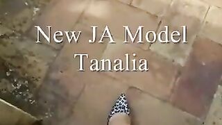 Sexy female pooping outdoor