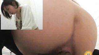 Hot ass Japanese girl teasing and pooping