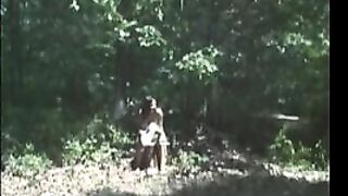 Reading book while pooping in the forest