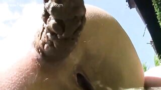 Stunning HD pooping closeup video