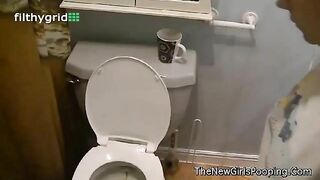 Homemade pooping video of blonde wife