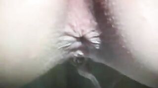 Amateur pooping closeup video