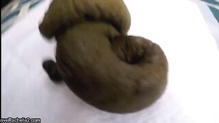 Beautiful chubby ass babe pooping 2 times
