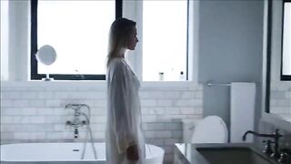 Sexy blonde wife teasing and sexy poop