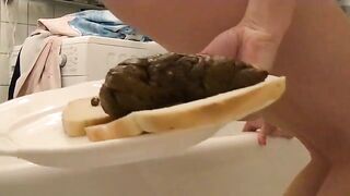 Tasty poop sandwich