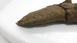 BBW lady's booty dropping thick load