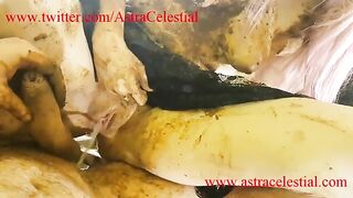 Kinky girl Alice rides hard cock in scat action