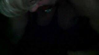 Amateur wife sucking poop covered cock