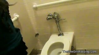 Big Bottom Public Toilet Poop