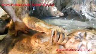 Scat filthy babe enjoying pooping fun