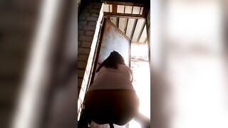 Hot college babe shitting heavily